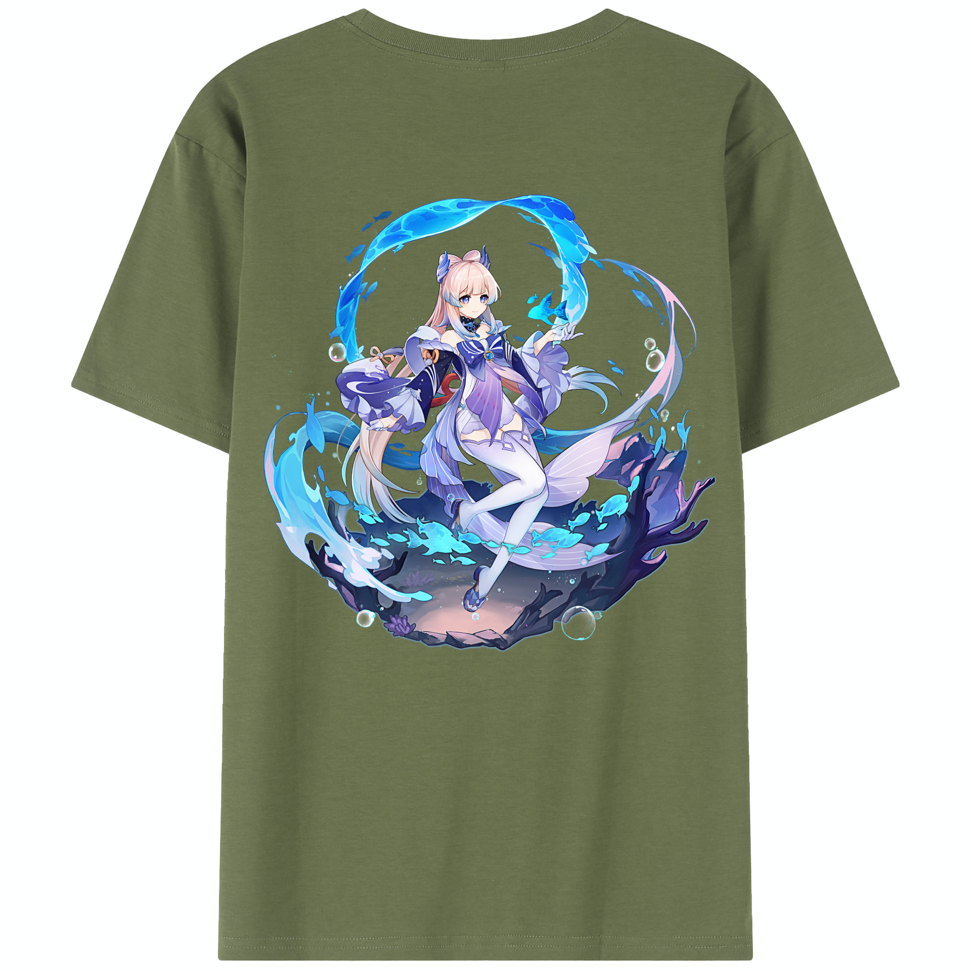 げんし神 珊瑚宮心海 サンゴノミヤ・ココミ genshin Sangonomiya Kokomi 綿100％半袖Tシャツ（背面プリント）